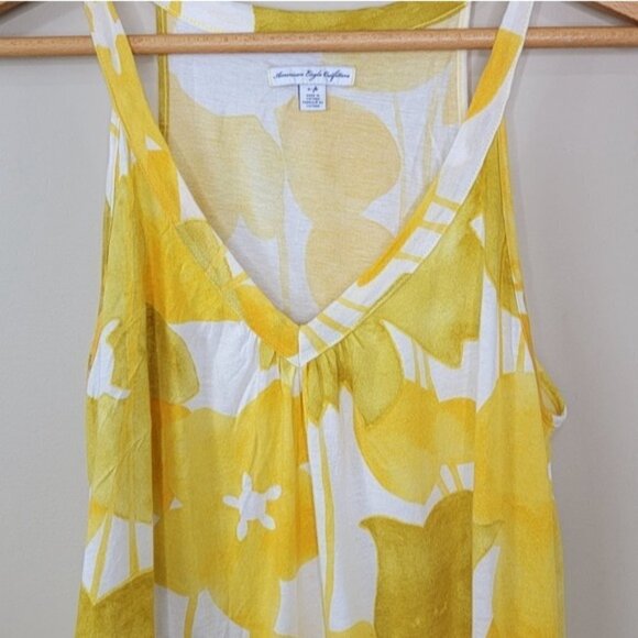 American Eagle | Yellow Floral Tank Top Size Small - Picture 4 of 4